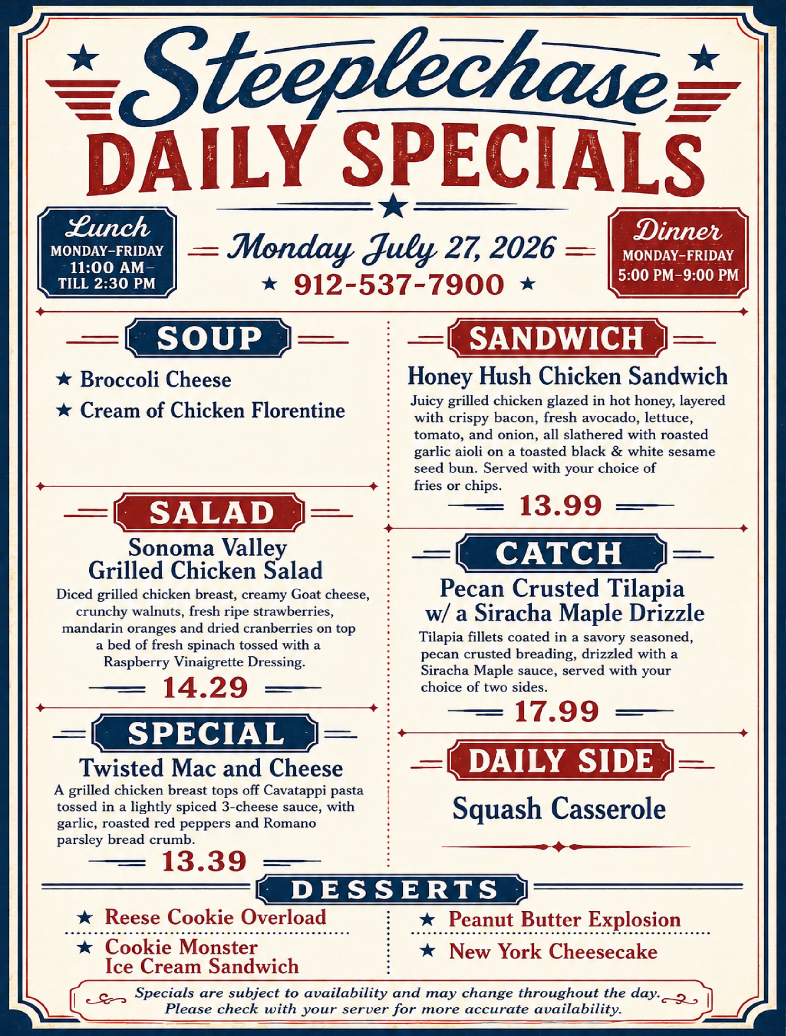 Daily Specials